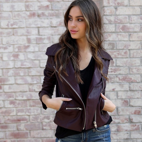 Jackets & Blazers - Faux Leather Moto Jacket NWOT